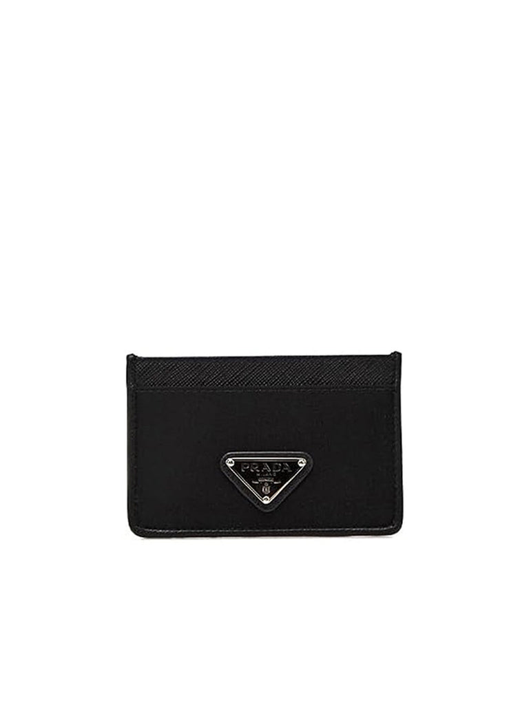 Prada Nylon And Leather Card Holder