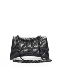 Crush Small Chain Bag Quilted in Black