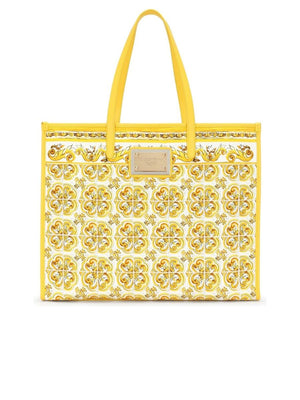 Majolica Print Canvas Tote