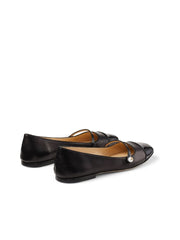 Flat Crossstrap Shoes With Fauxpearl Embellishment 4