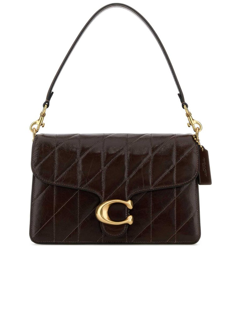 Quilted Glazed Leather Chain Tabby Shoulder Bag 0