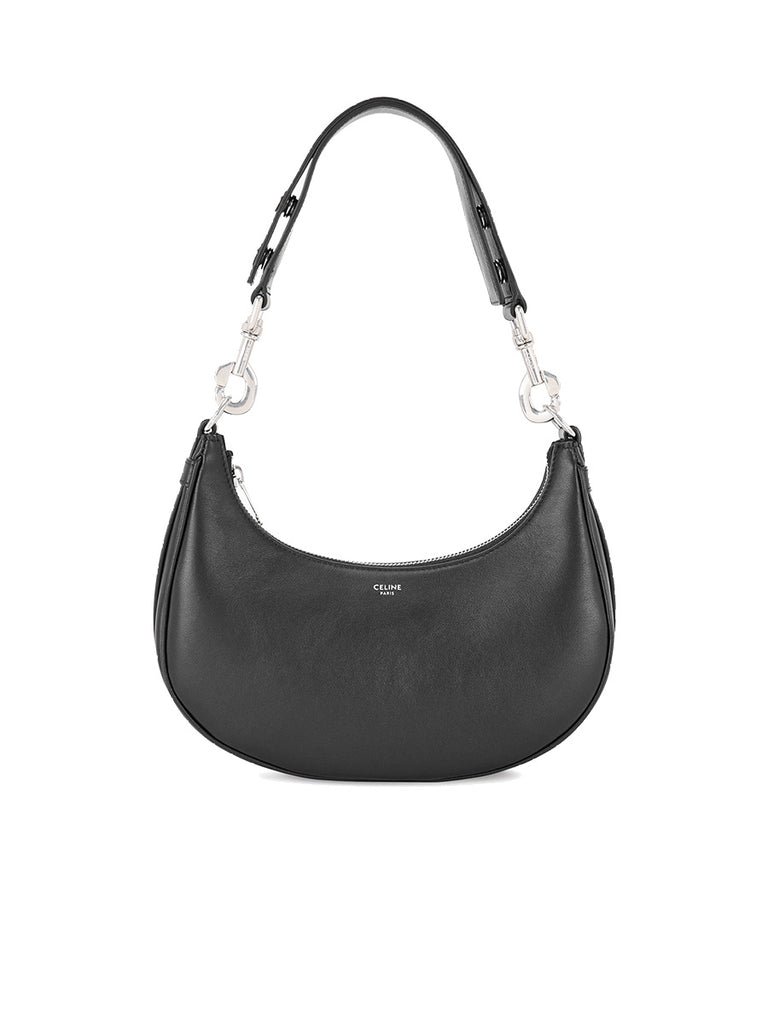 Medium Ava Strap Bag in Smooth Calfskin Black