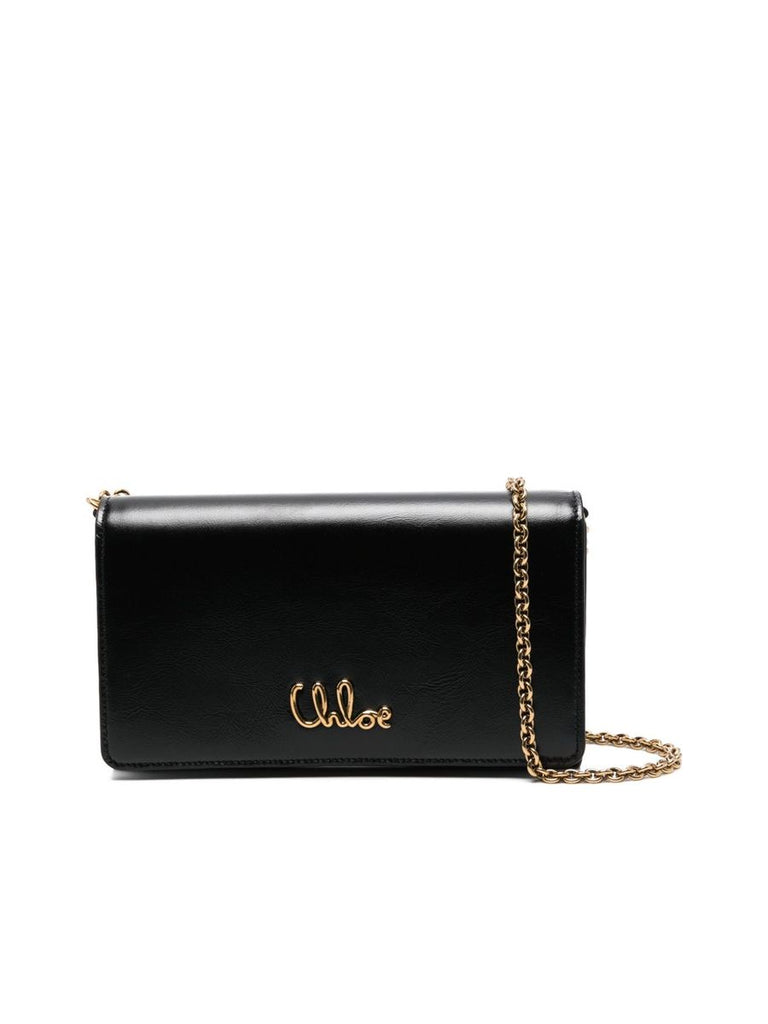 Foldover Clutch With Chainlink Strap 0