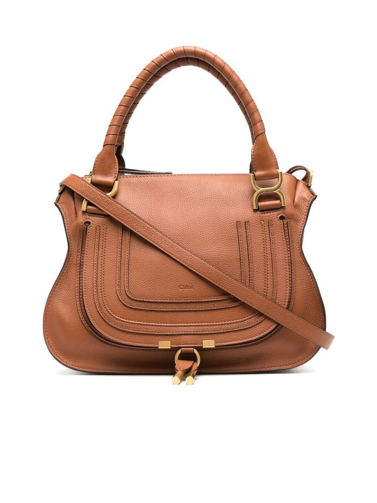 Grained Texture Twist Handle Handbag 0