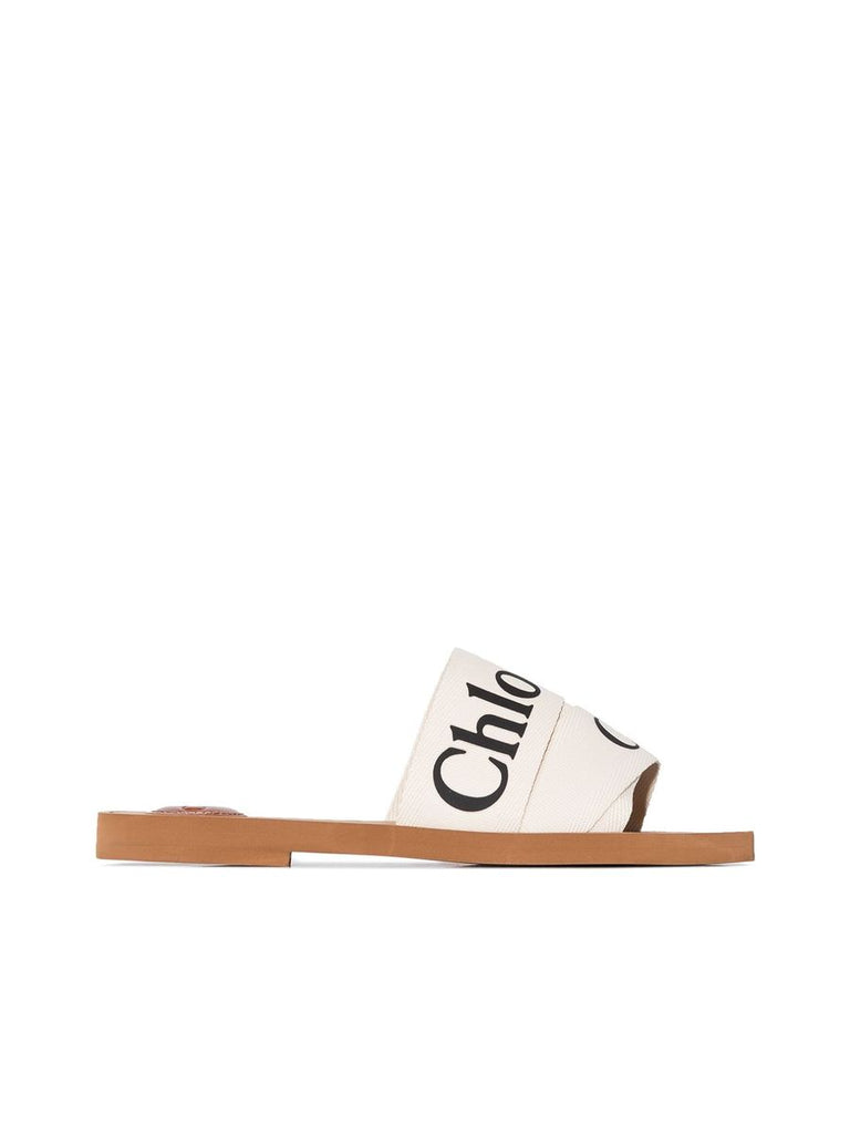 Chlo Linen Logo Sandals 0