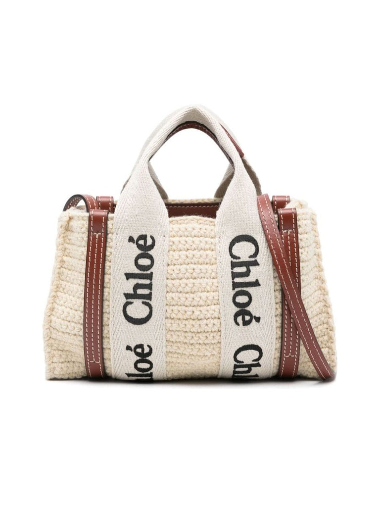 Mini Woody Tote Bag in Cotton and Leather – COSETTE