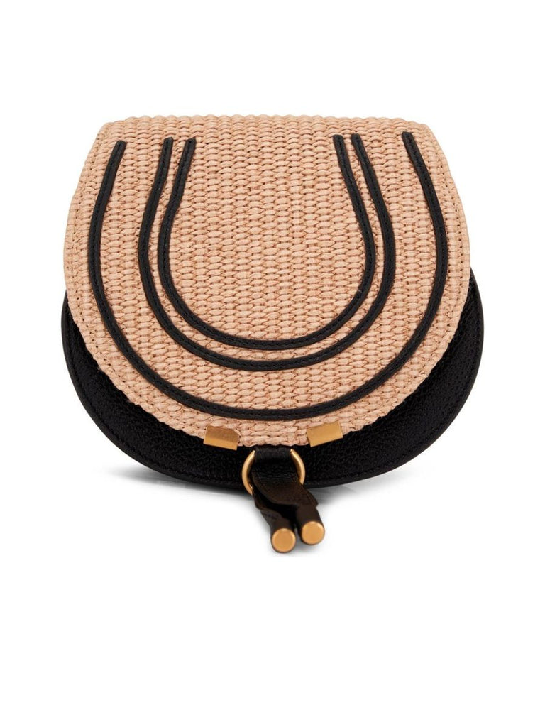 Raffia  Leather Shoulder Bag 0