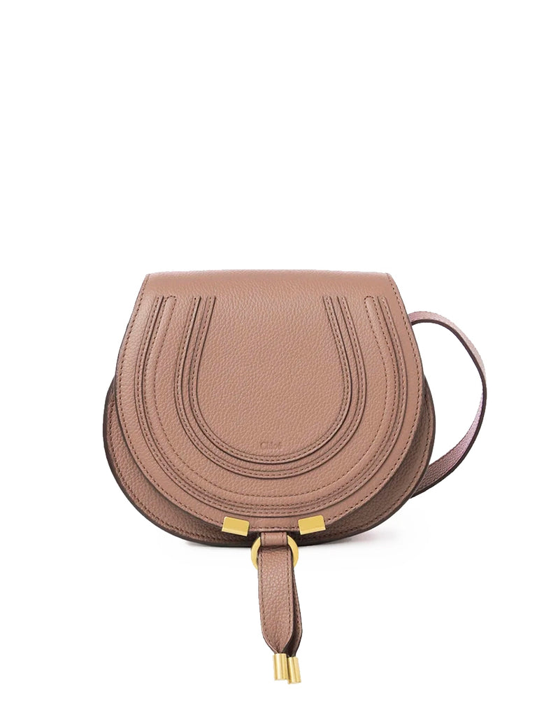 Marcie Small Saddle Bag in Wood Rose