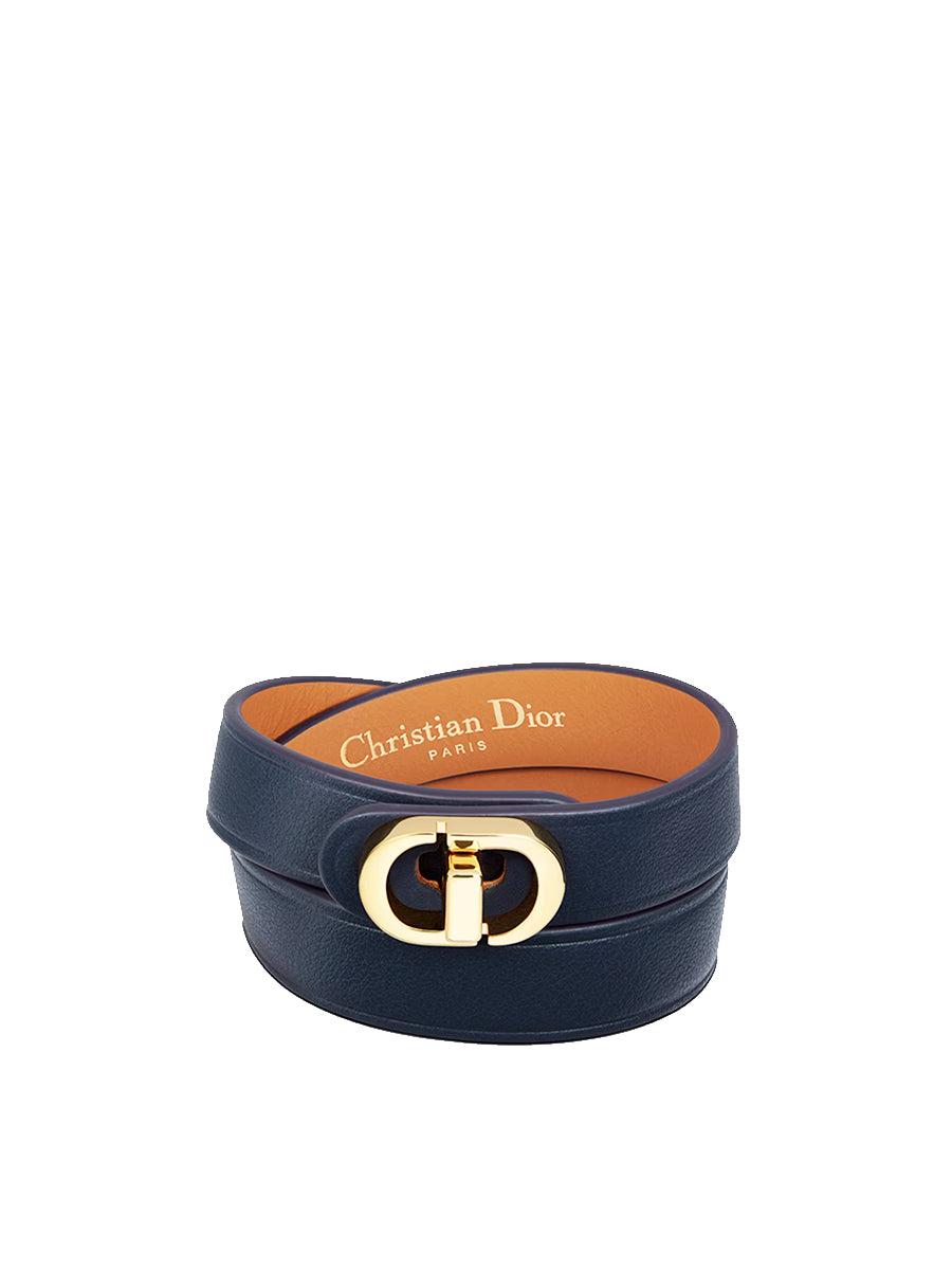 【DIOR】 30 MONTAIGNE double bracelet CHRISTIAN DIOR Calfskin 30 Montaigne Double Bracelet Green