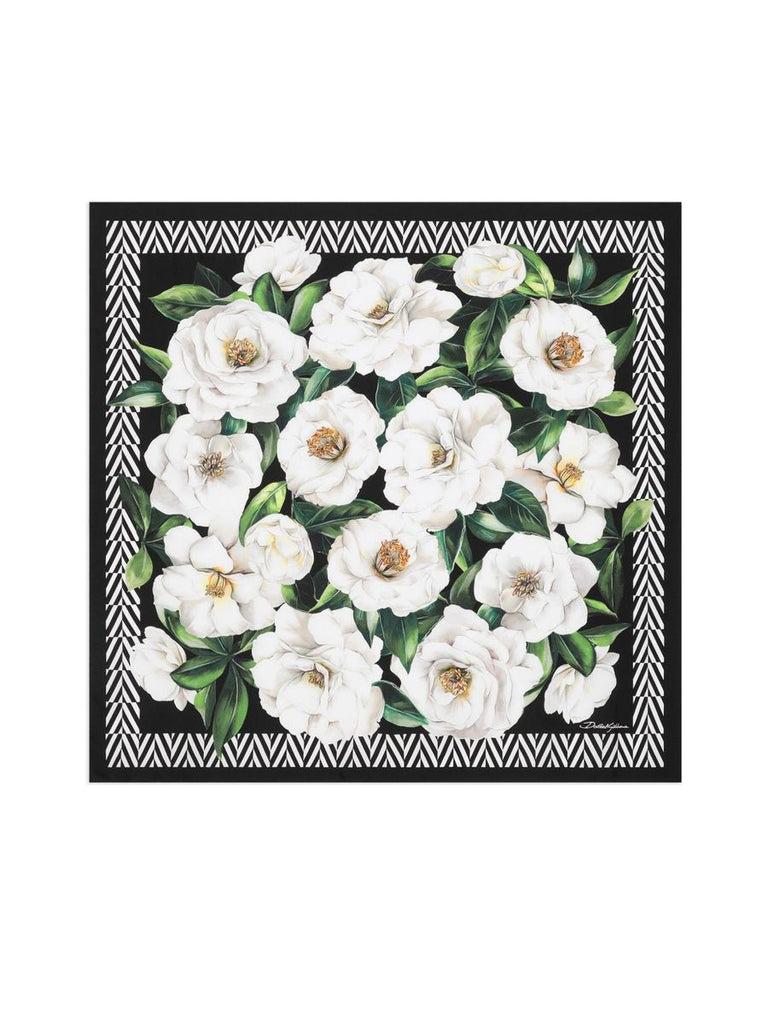Floral Print Square Scarf 0