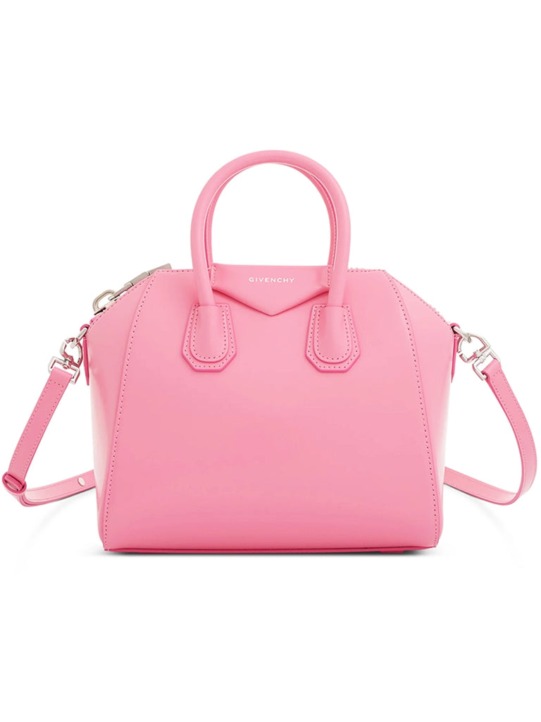 Mini Antigona Bag in Box Leather Bright Pink