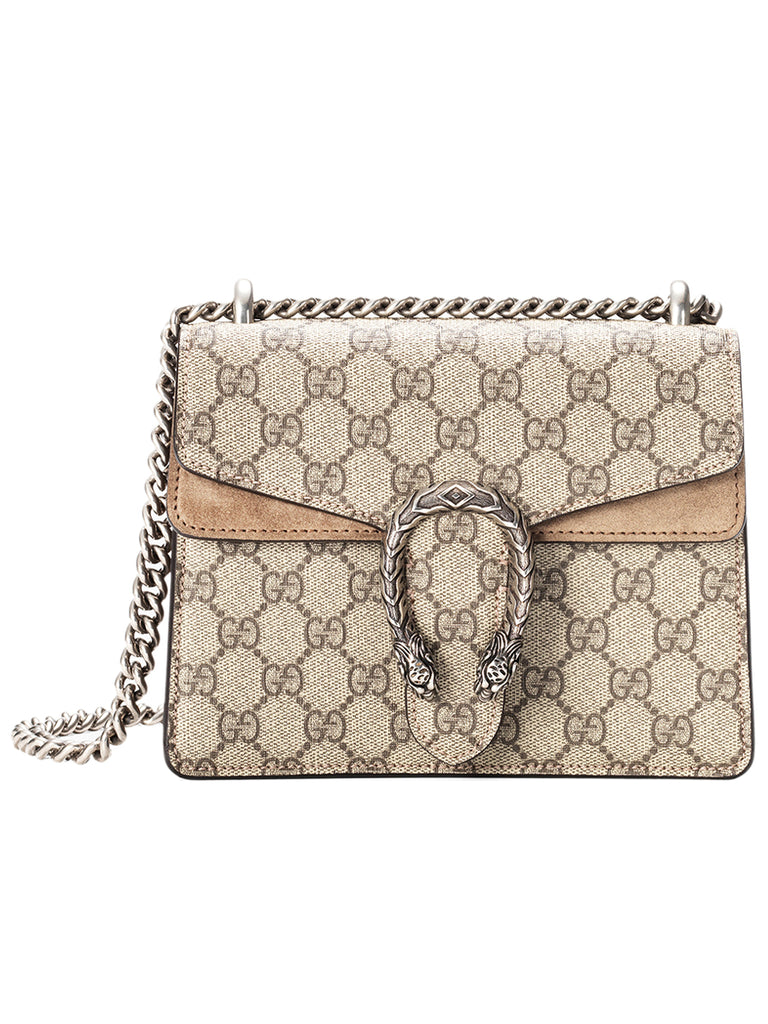 Dionysus Mini GG Supreme Beige & Ebony Chain Bag