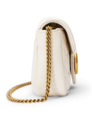 GG Marmont Super Mini Matelassé White Leather Shoulder Bag – COSETTE