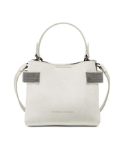 Leather Debossed Logo Magnetic Handbag 0