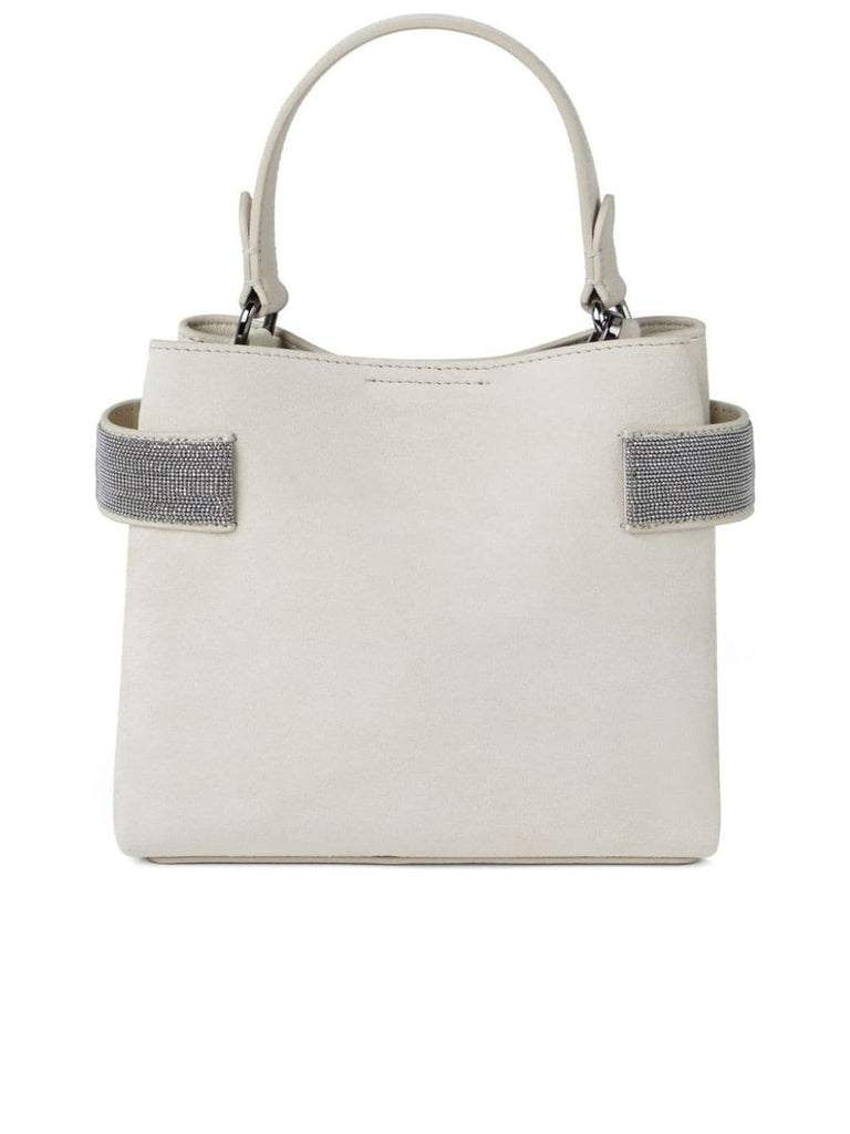 Leather Debossed Logo Magnetic Handbag 4