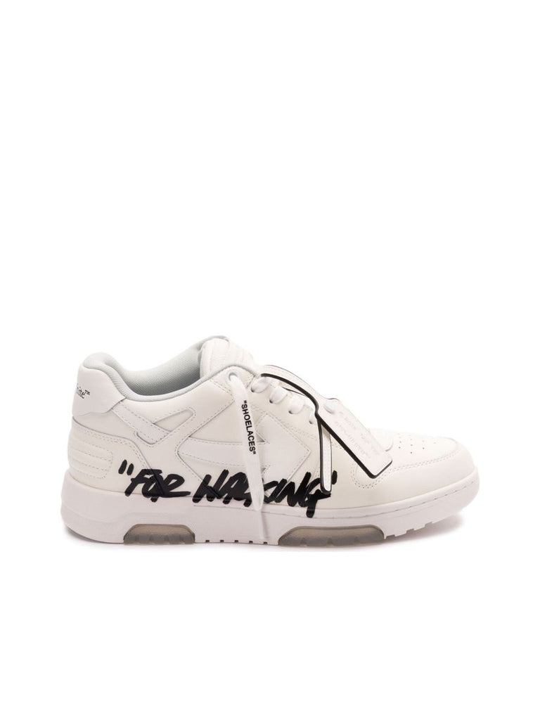 Off White Round Toe Sneakers 0
