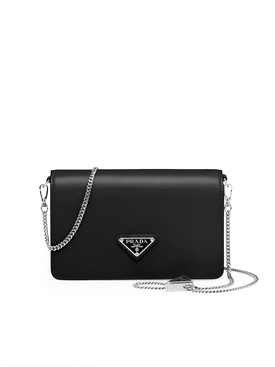 Leather Bags Prada Black Mini Chain Bag Prada Mini Chain Backpack