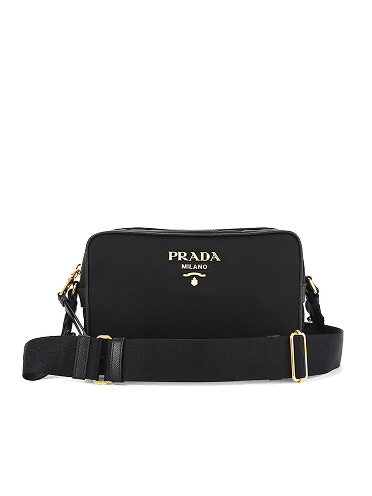 Prada Womens Tessuto Nylon Black Camera Bag Crossbody 1BH089 - Walmart.com