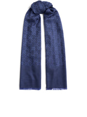 GG Jacquard Silk Wool Scarf