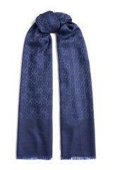 GG Jacquard Silk Wool Scarf