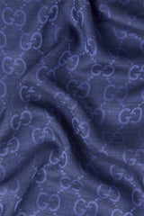 GG Jacquard Silk Wool Scarf