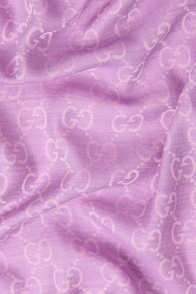 GG Jacquard Silk Wool Scarf