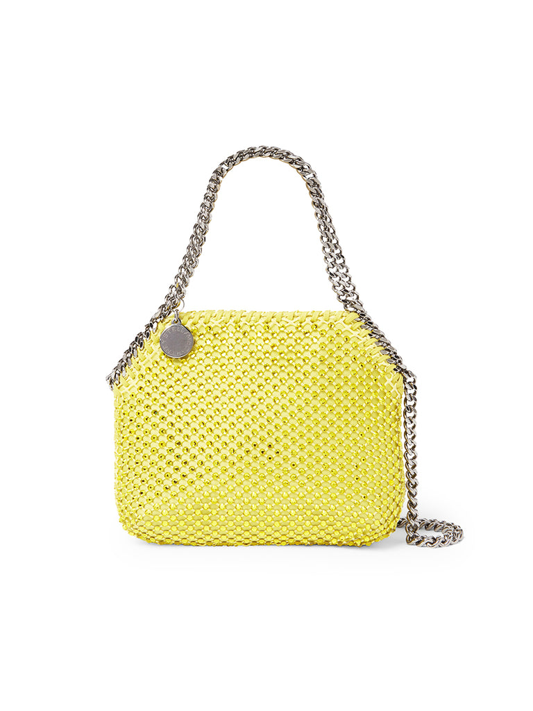 Falabella Crystal Mesh Mini Tote Bag in Yellow Cosette