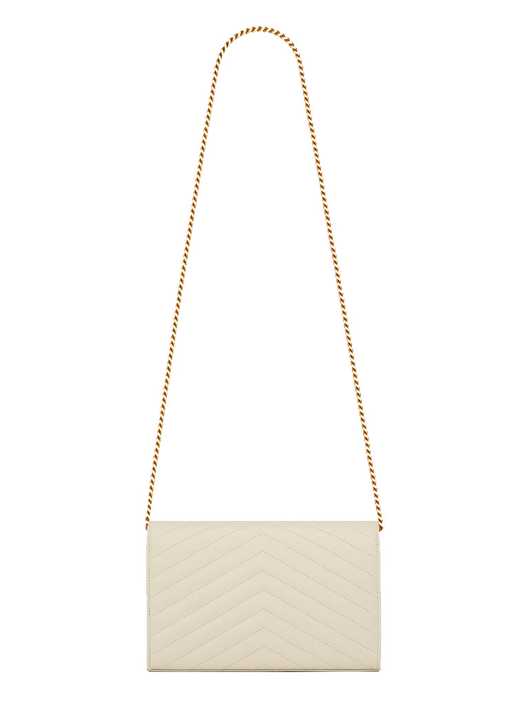 Monogram Chain Wallet in Grain de Poudre Embossed Leather