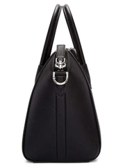 Antigona Small Black Grained Leather Handbag side