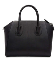 Antigona Small Black Grained Leather Handbag back