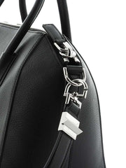 Antigona Small Black Grained Leather Handbag handle