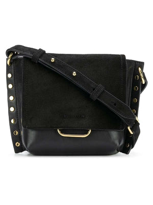 Isabel Marant Small Asli Black Suede And Leather Shoulder Bag COSETTE