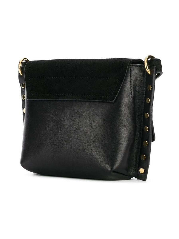 Isabel Marant Small Asli Black Suede And Leather Shoulder Bag