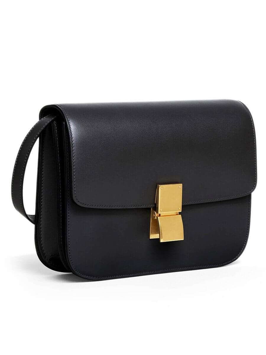 Medium Classic Bag In Box Calfskin Black – COSETTE