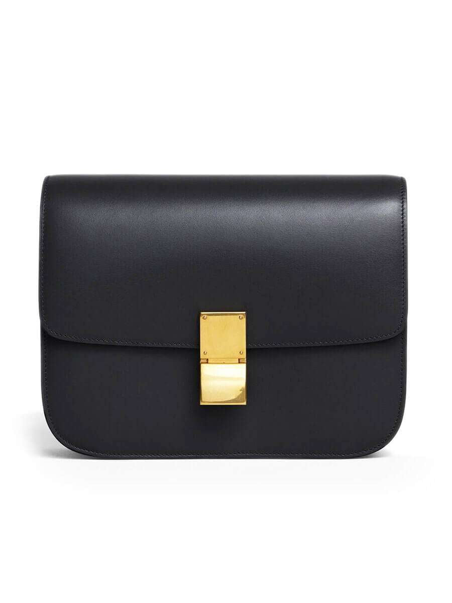 Medium Classic Bag In Box Calfskin Black – COSETTE