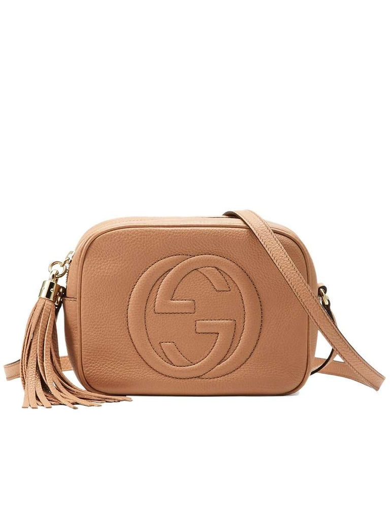 Soho Small Leather Disco Bag In Rose Beige