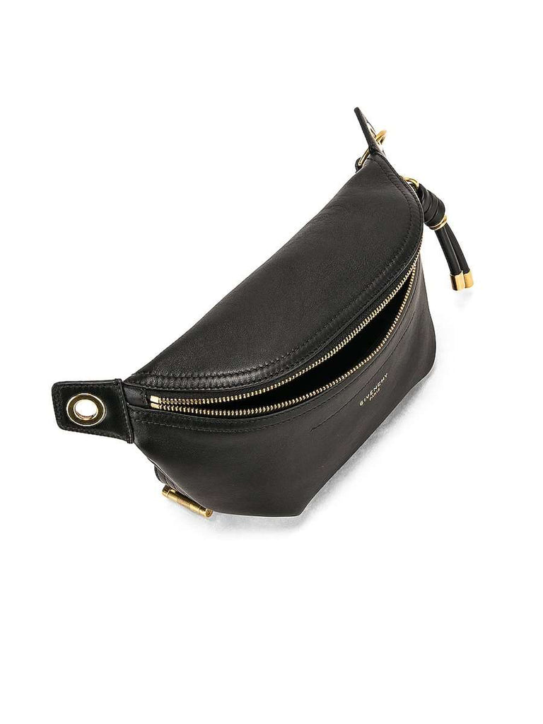 Givenchy Whip Leather Belt Bag In Black Smooth Leather
