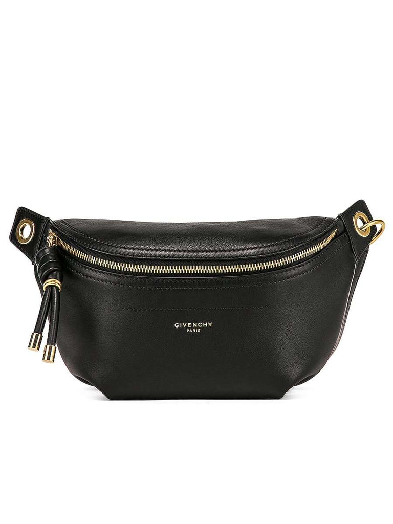 Whip Leather Belt Bag In Black Smooth Leather