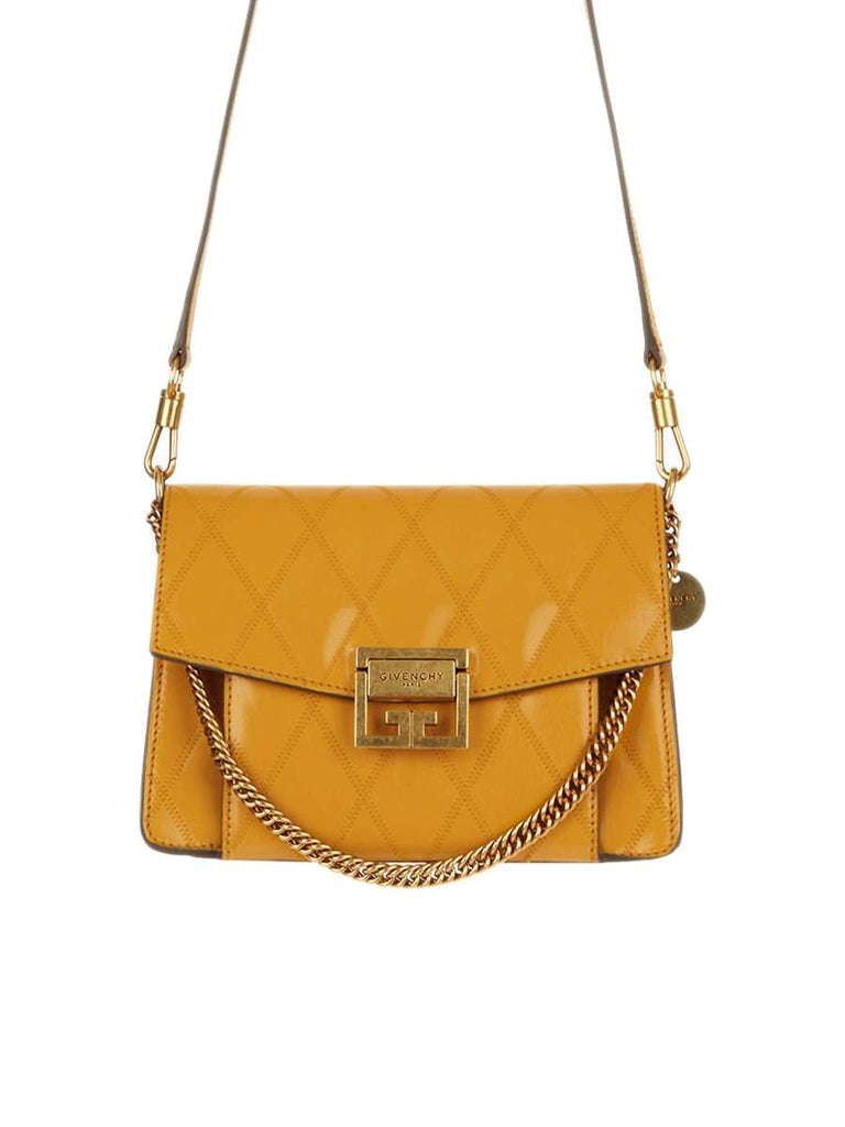 Small GV3 Bag In Golden Diamond Quilted Leather