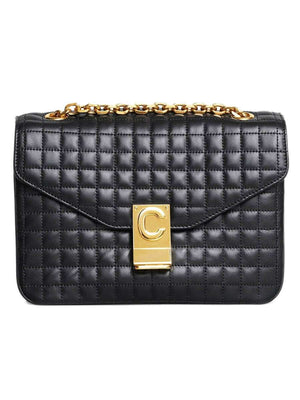 Medium C Bag in Black Quilted Calfskin