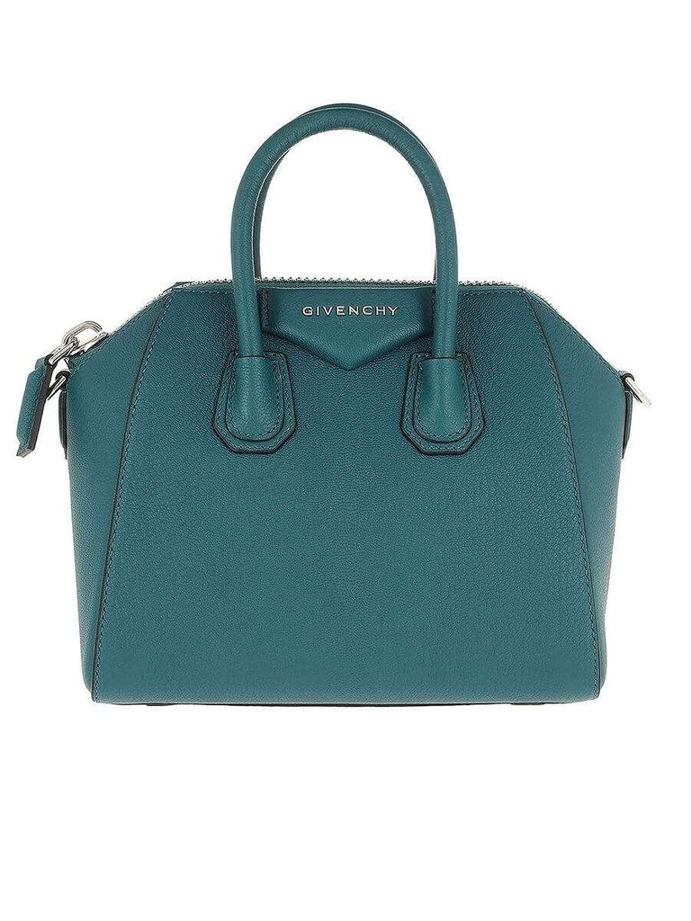 Givenchy Antigona Mini Ocean Blue Grained Leather Handbag