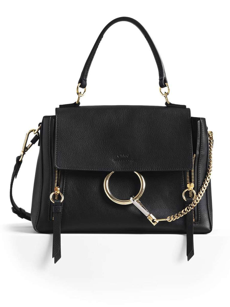 Small Faye Day Black Leather Shoulder Bag