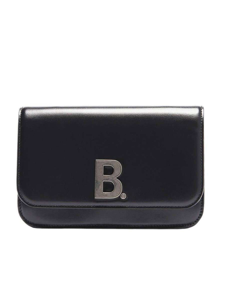 B Wallet On Chain Black Leather Bag