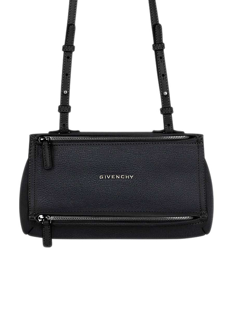 Pandora Mini Black Grained Leather Shoulder Bag
