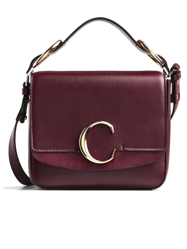 C Small Purse in Shiny & Suede Calfskin