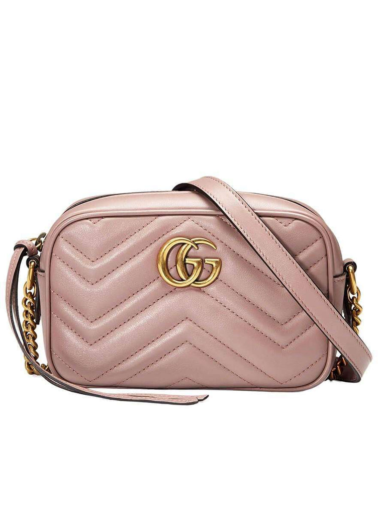 Gucci GG Marmont Card Case Matelasse Light Pink in Leather with Antique  Gold-tone - US