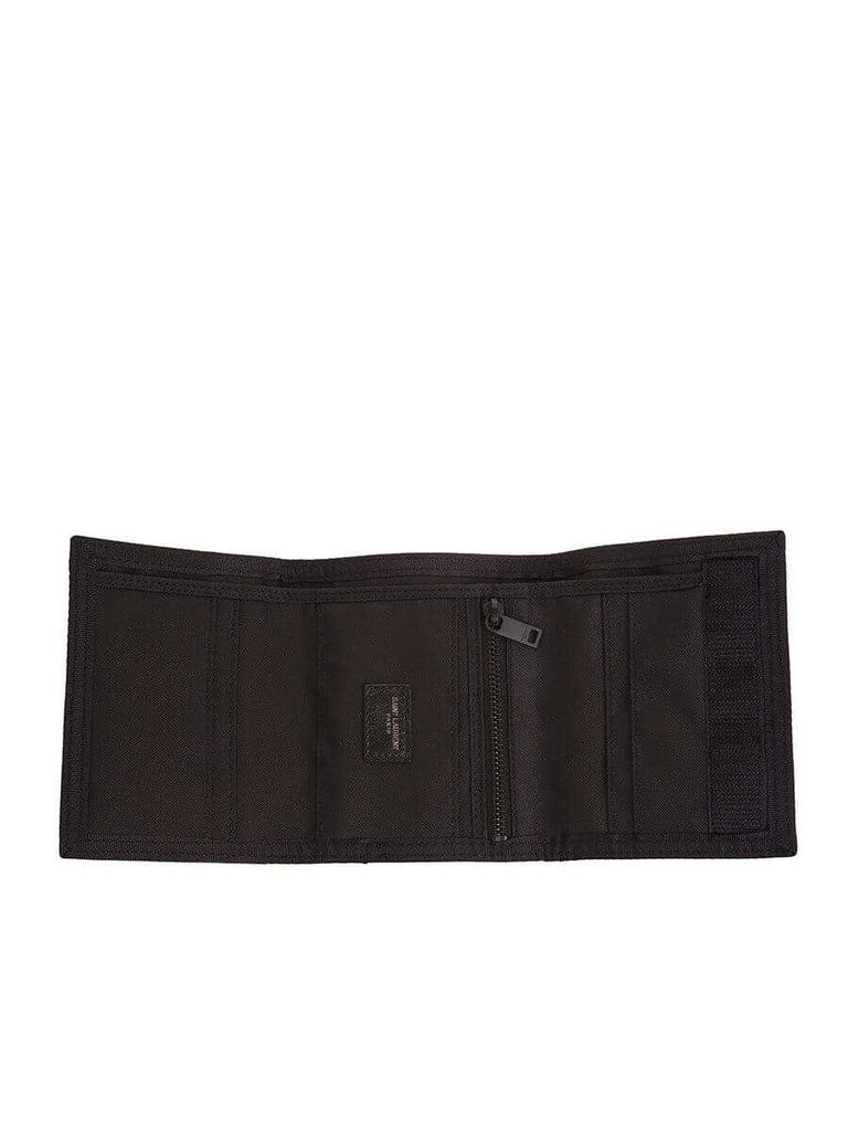 Nuxx Logo Black Nylon Compact Wallet open
