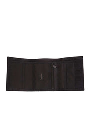 Nuxx Logo Black Nylon Compact Wallet open