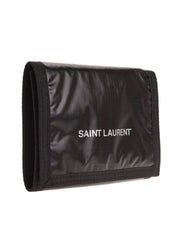 Nuxx Logo Black Nylon Compact Wallet left