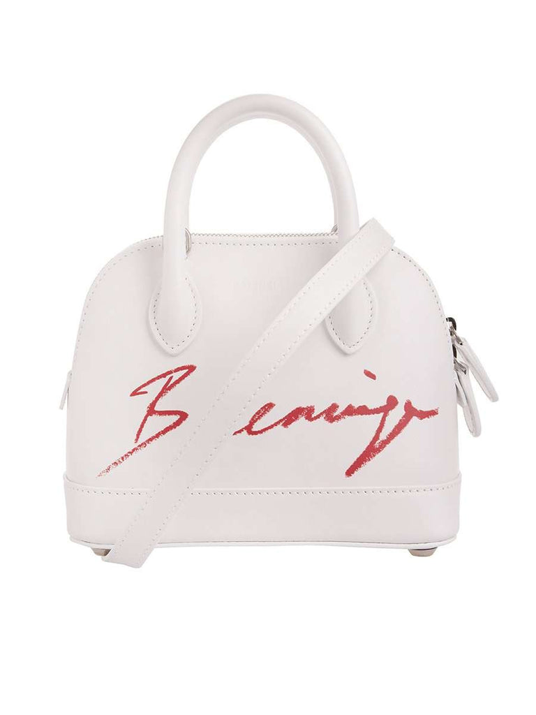 Ville Top Handle XSS Signature Logo White Smooth Leather Handbag